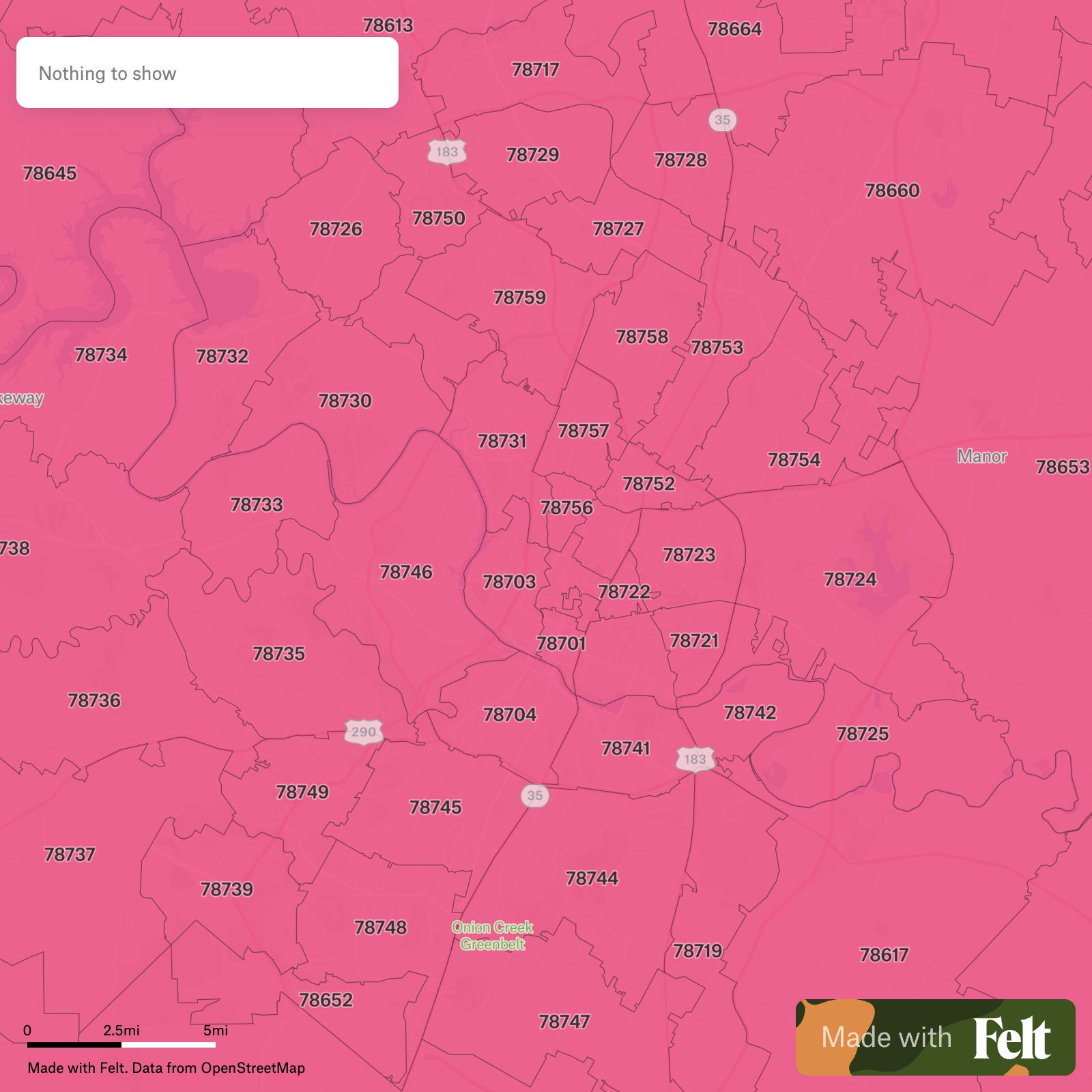 Austin Zip Codes C15280 