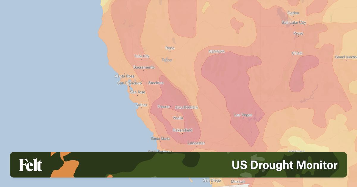 Us drought monitor in california