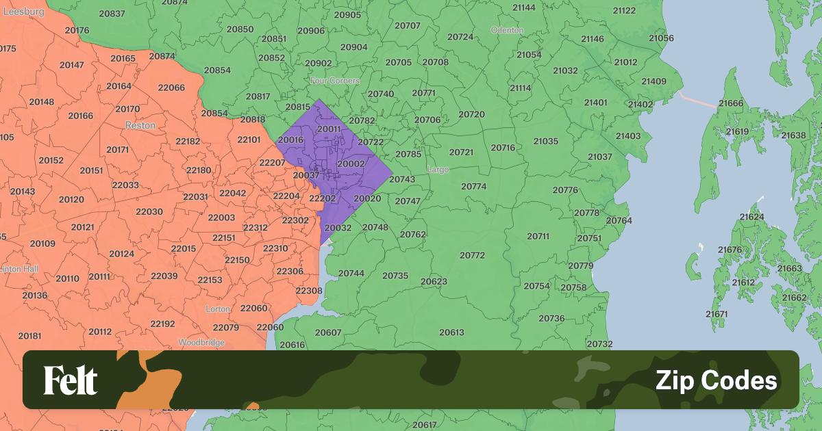 ZIP Codes In Prince George S County Maryland 2630ca 