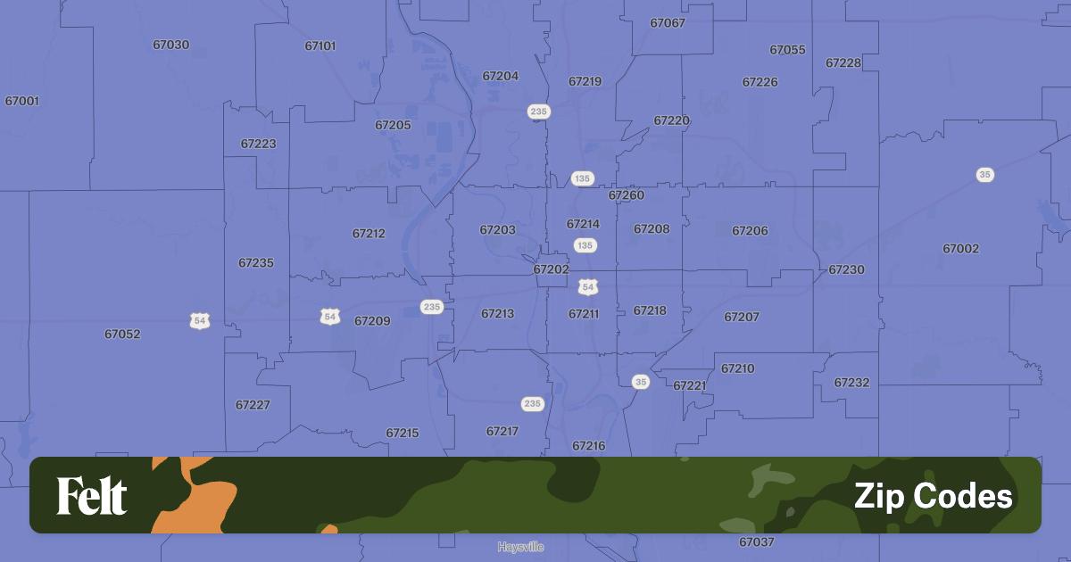 ZIP Codes In The City Of Wichita Kansas 2630ca 