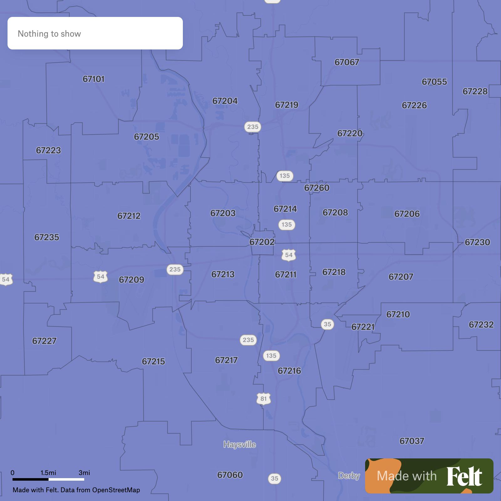 Kansas Zip Codes By Population C15280 