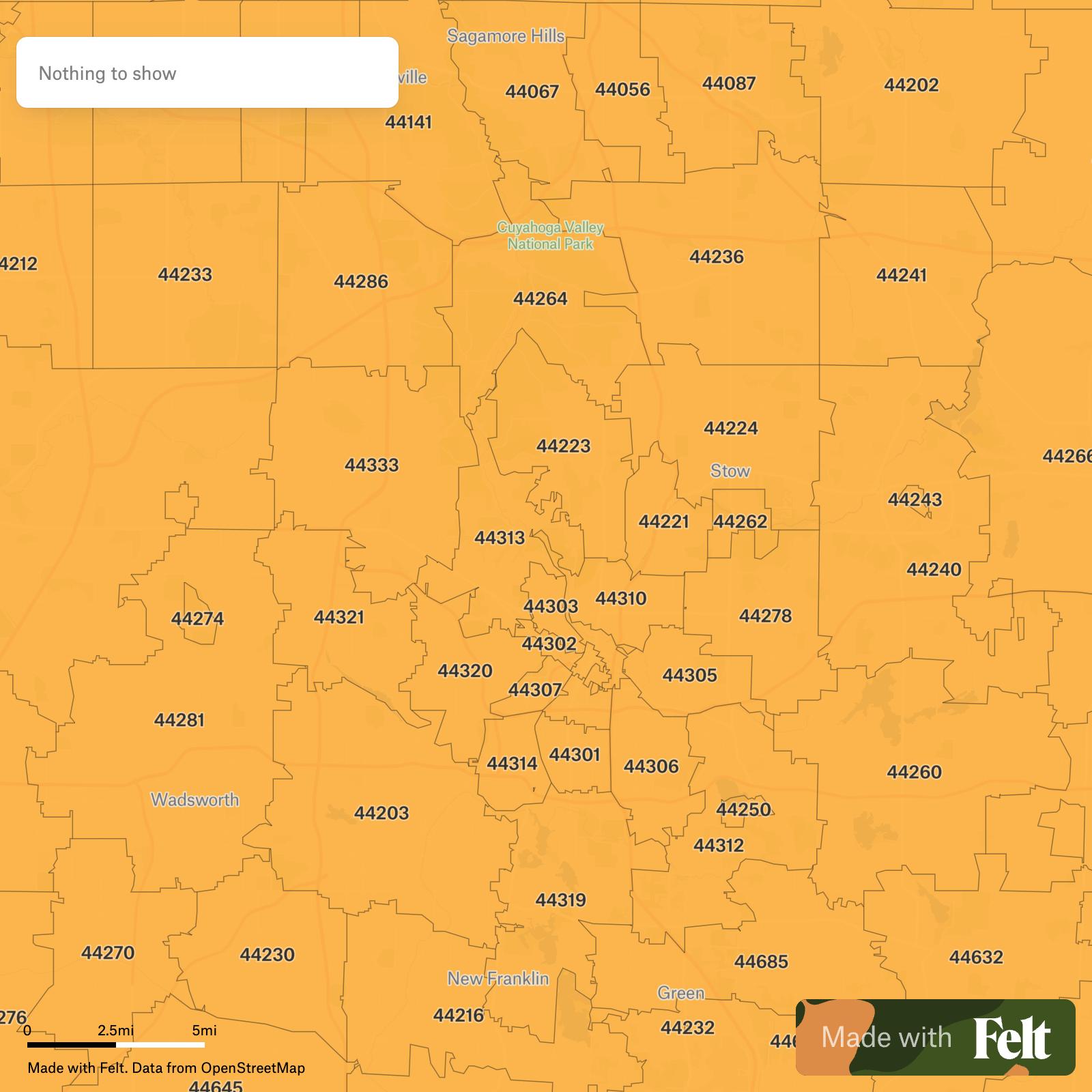 ZIP Codes In Summit County Ohio C15280 