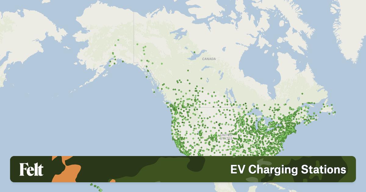 Electric Vehicle Charging Stations In The United States 2630ca 