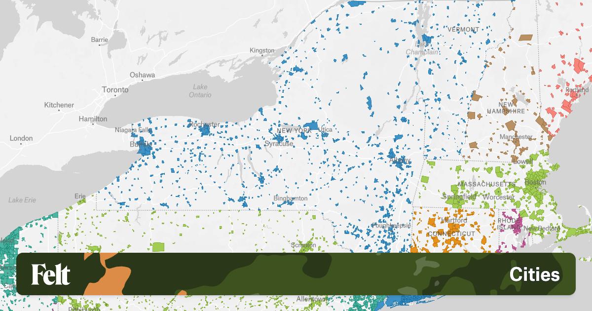 Cities In New York 2630ca 