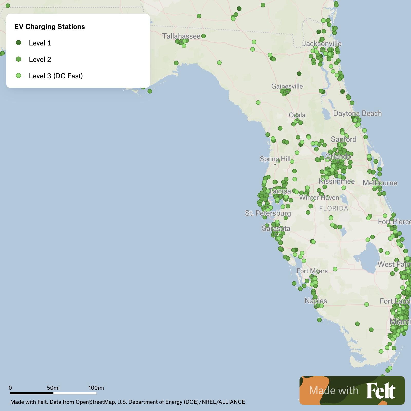 Electric Vehicle Charging Stations In Florida C15280 