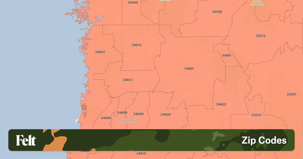ZIP Codes In Hernando County Florida 2630ca 