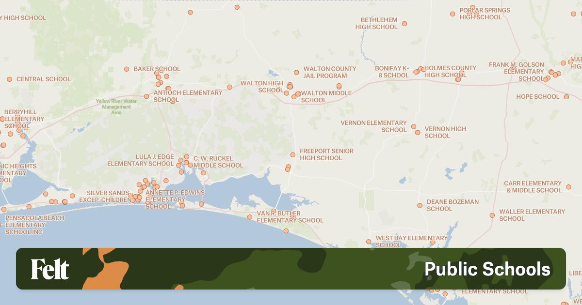 US Public Schools In Walton County Florida 2630ca 