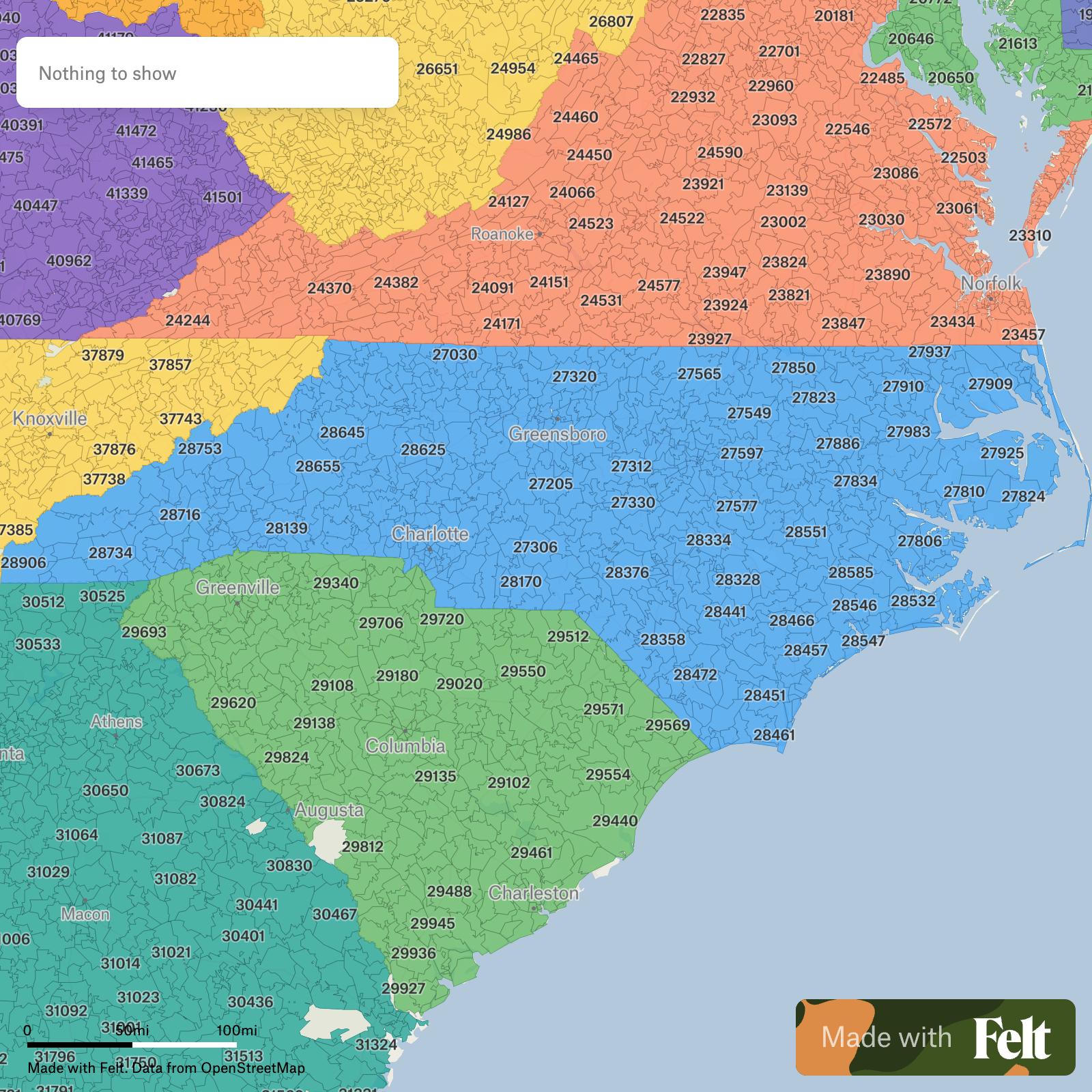 North And South Carolina Zip Code Map ZIP Codes In South Carolina C15280 