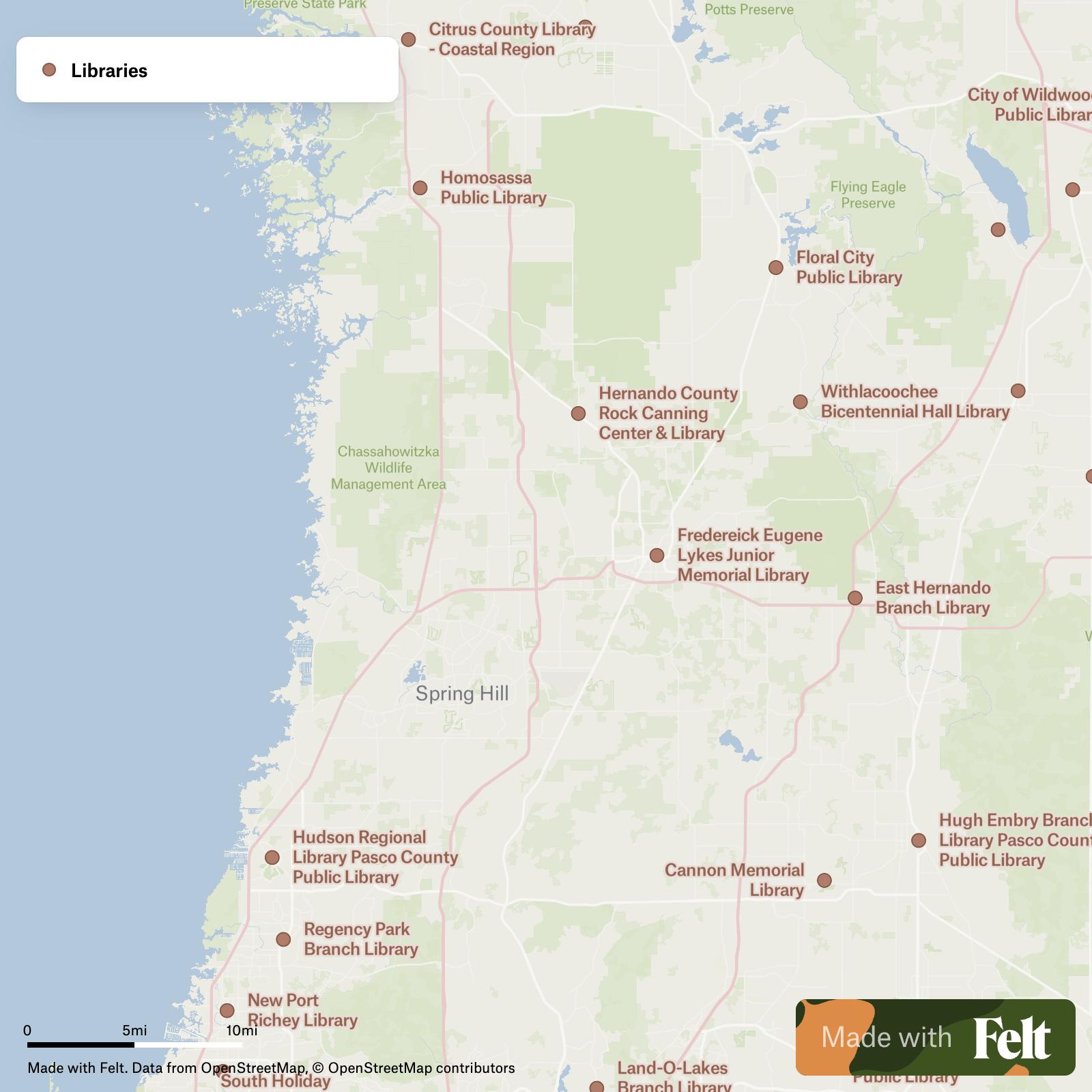 Hernando Florida Map C15280 