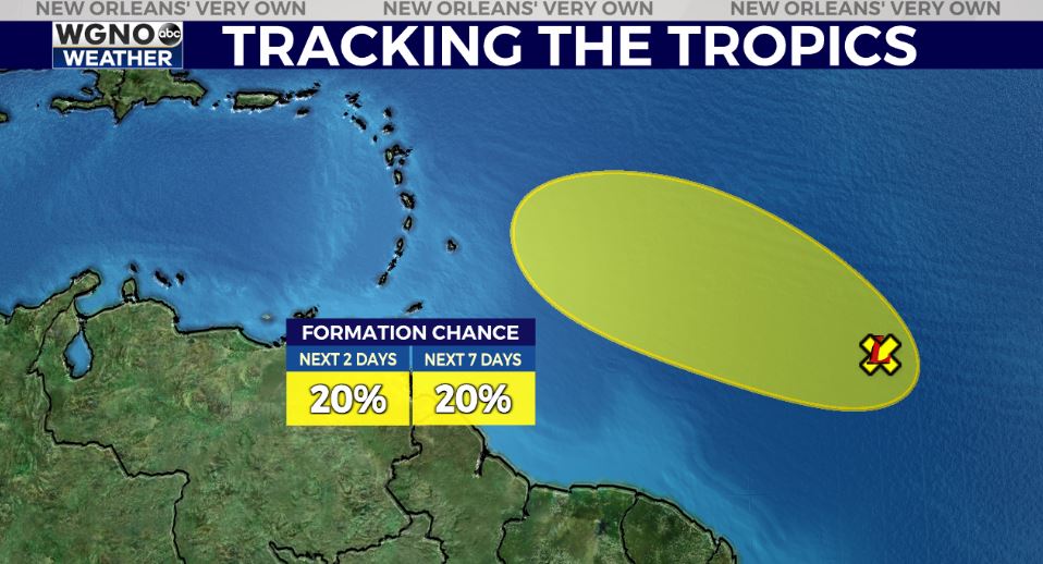 INVEST 94L has upped 20% likelihood for potential tropical formation