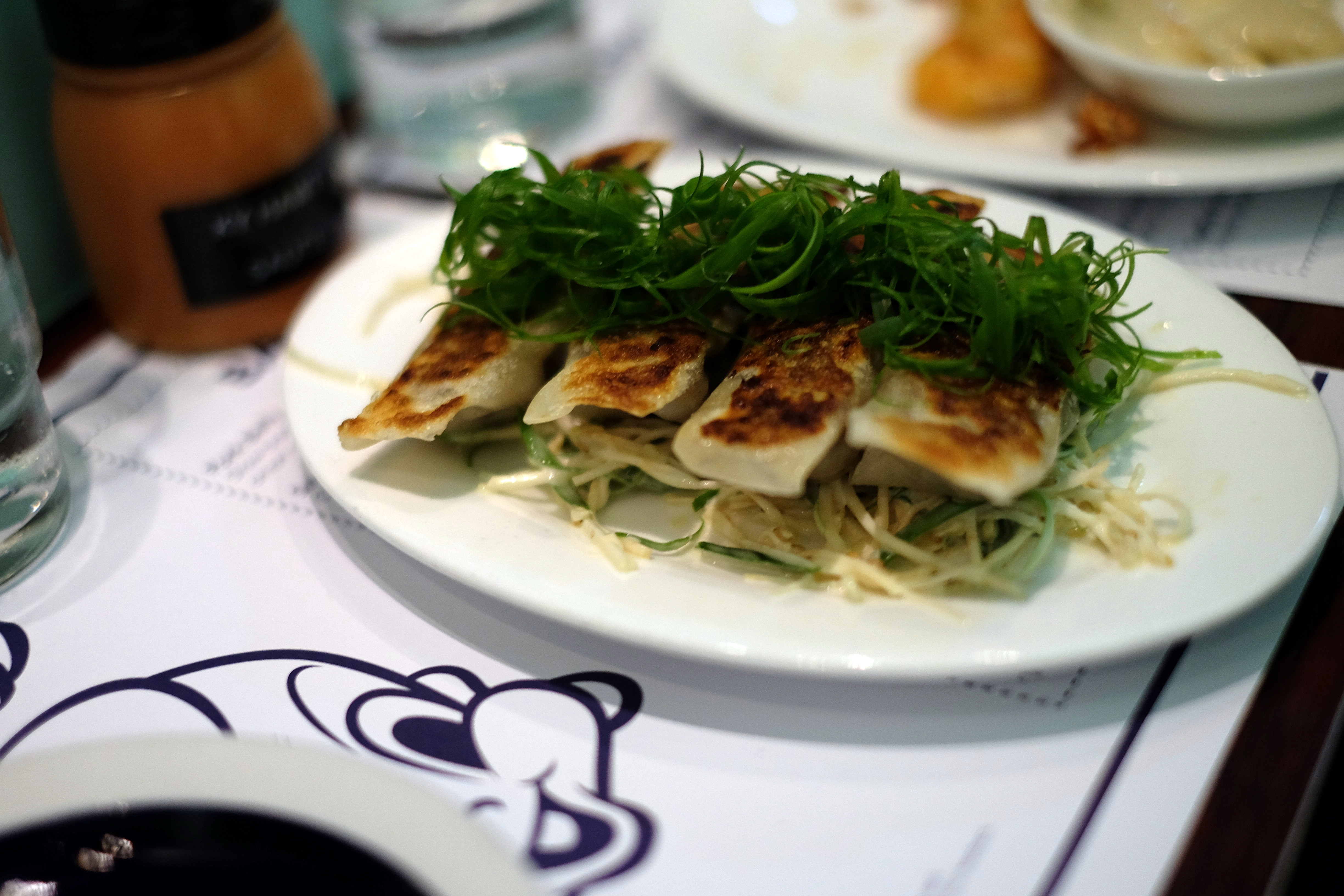 Pan fried Short rib dumplings