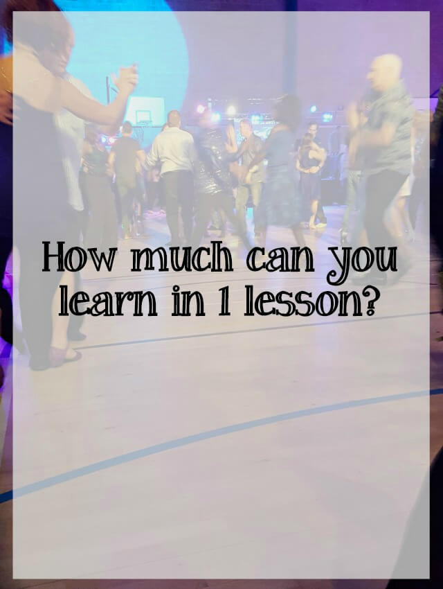 how much can you learn in 1 modern jive class - What about dance..