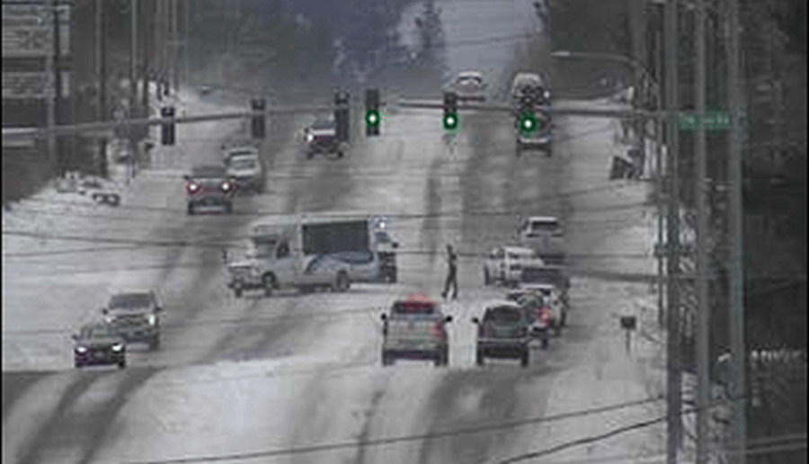 WSDOT traffic camera image at Guide Meridian and Kelly Road (February 3, 2025).
