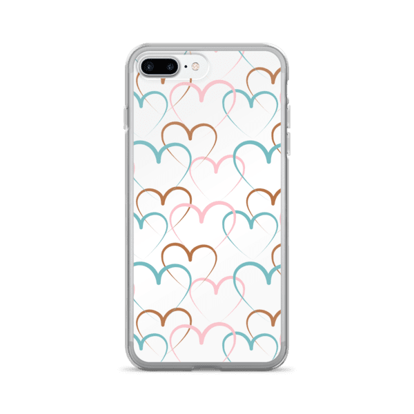 Decorative Hearts Pattern Vector iPhone 7/7 Plus Case