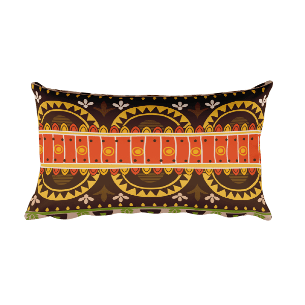 Mexico Brown Rectangular Pillow