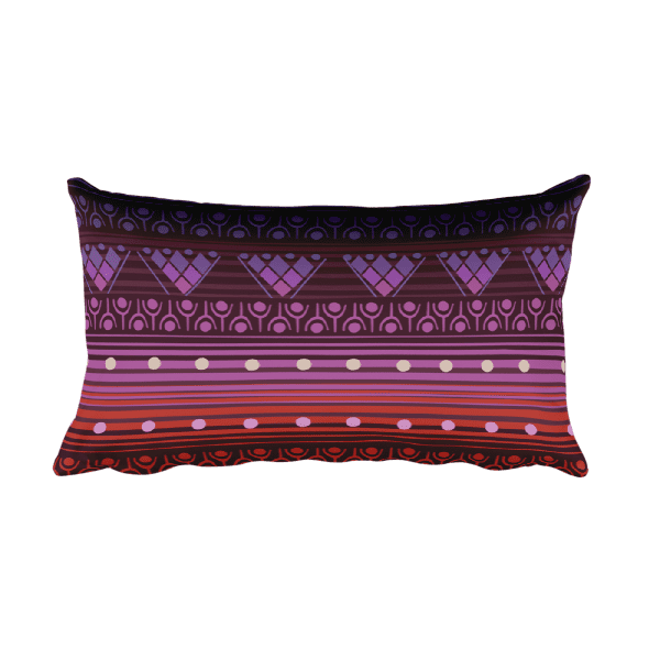 Reddish Pink Rectangular Pillow