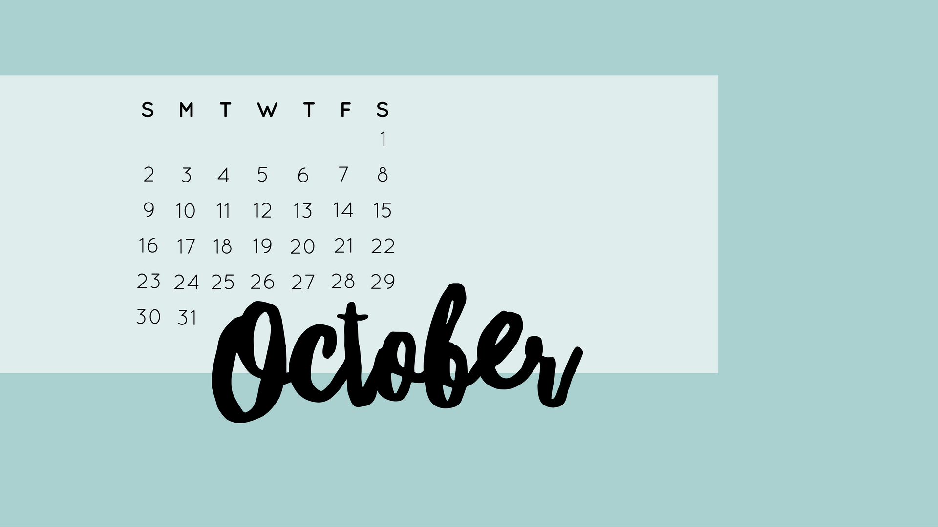 October Calendar