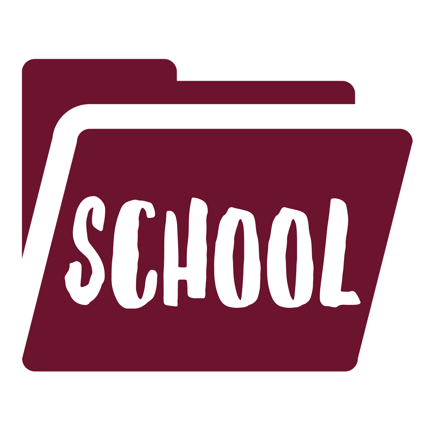 School Folder Burgundy