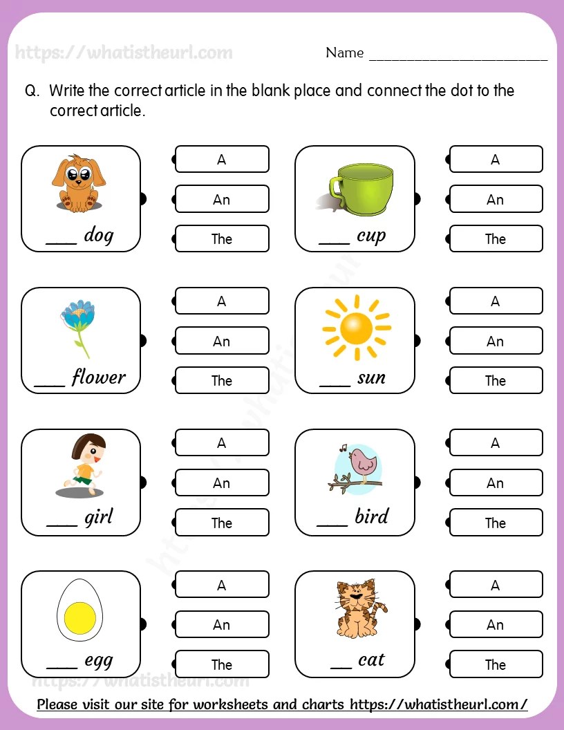 article matching worksheet 3 your home teacher