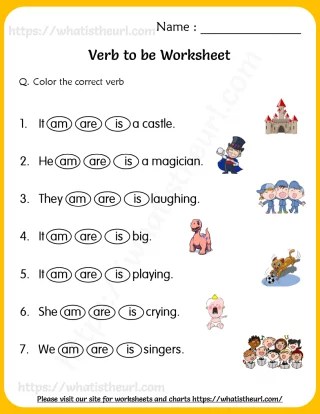 verb to be worksheets for grade 1 your home teacher