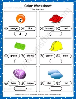 what color is this worksheet for kindergarten exercise 3 your home teacher