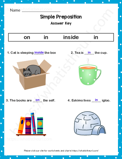 simple preposition worksheet for grade 1 with answers 2 of 4 your home teacher