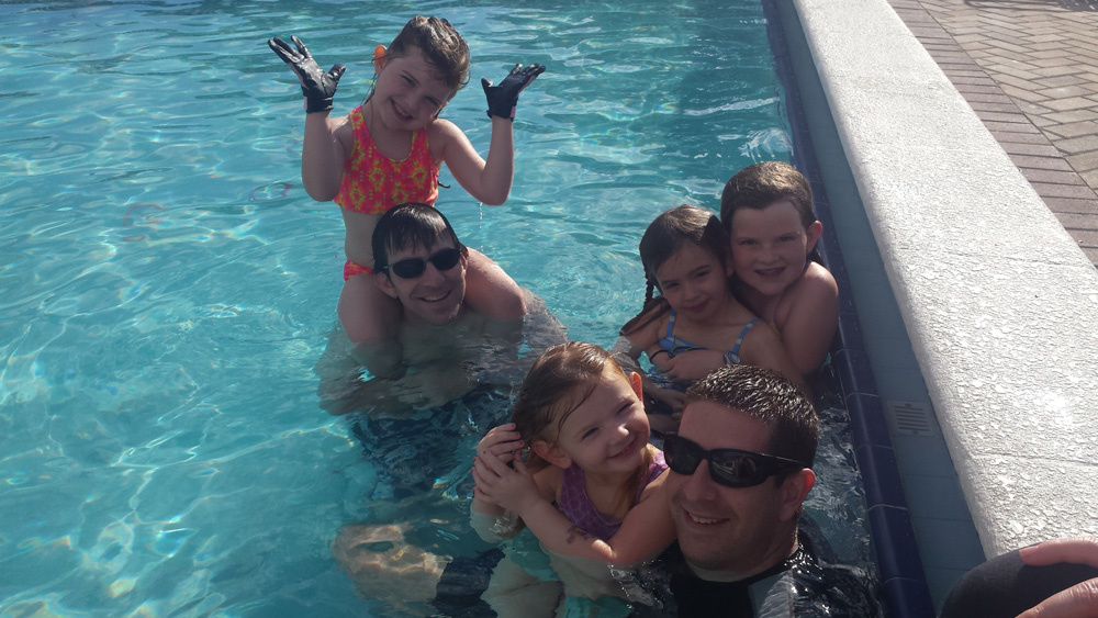Pool time with the Harpers