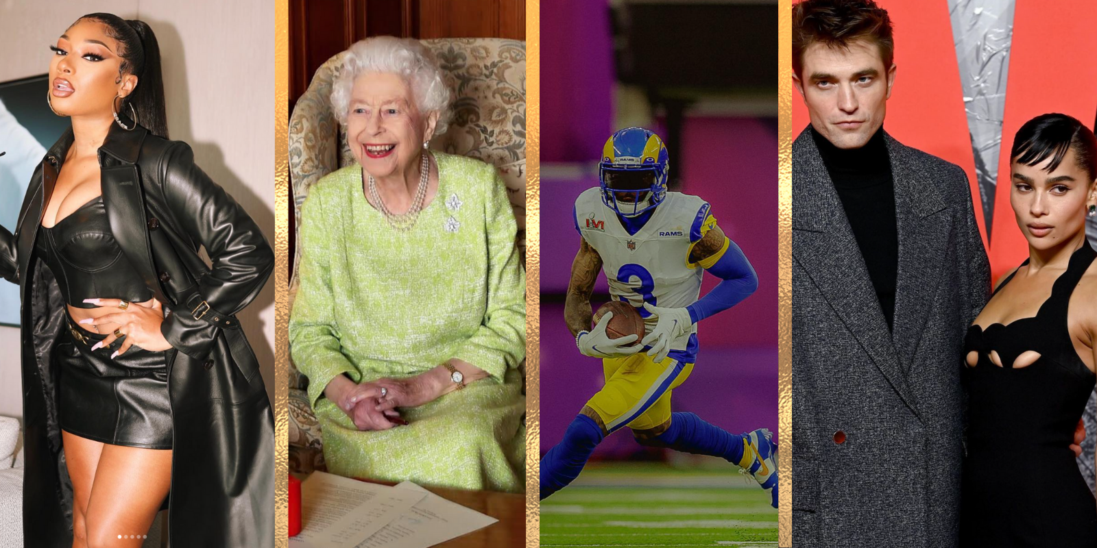 Megan thee Stallion, Queen Elizabeth, Odell Beckham Jr., Robert Pattison and Zoe Kravitz