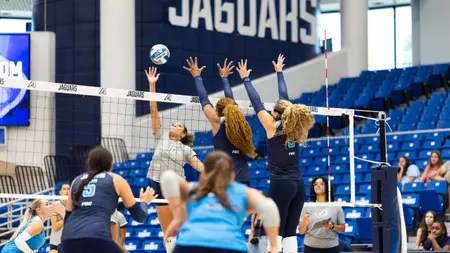women's volleyball players at the annual Blue & Grey scrimmage - 2025