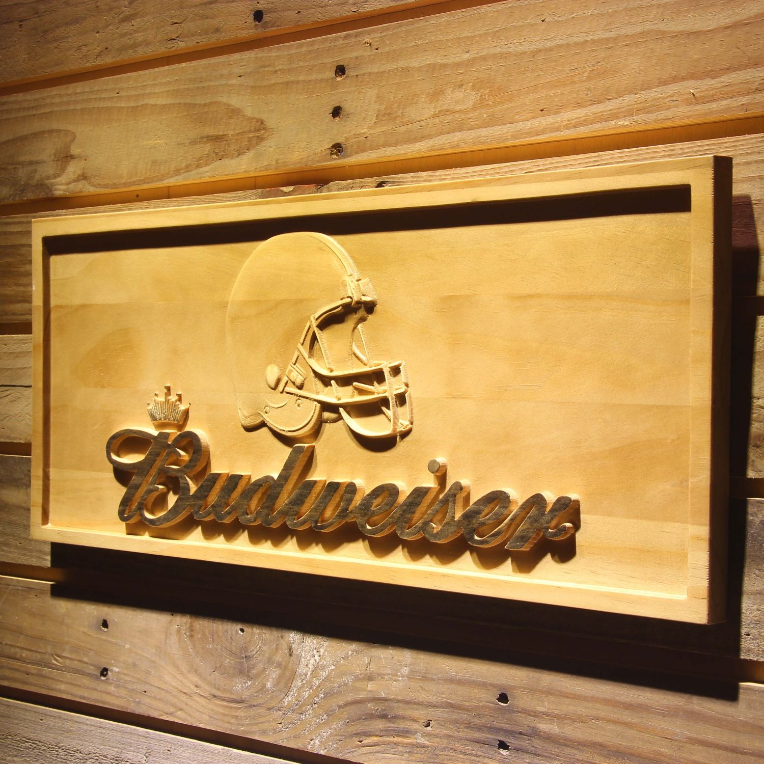 Cleveland Browns Budweiser Wood Sign - neon sign - LED 