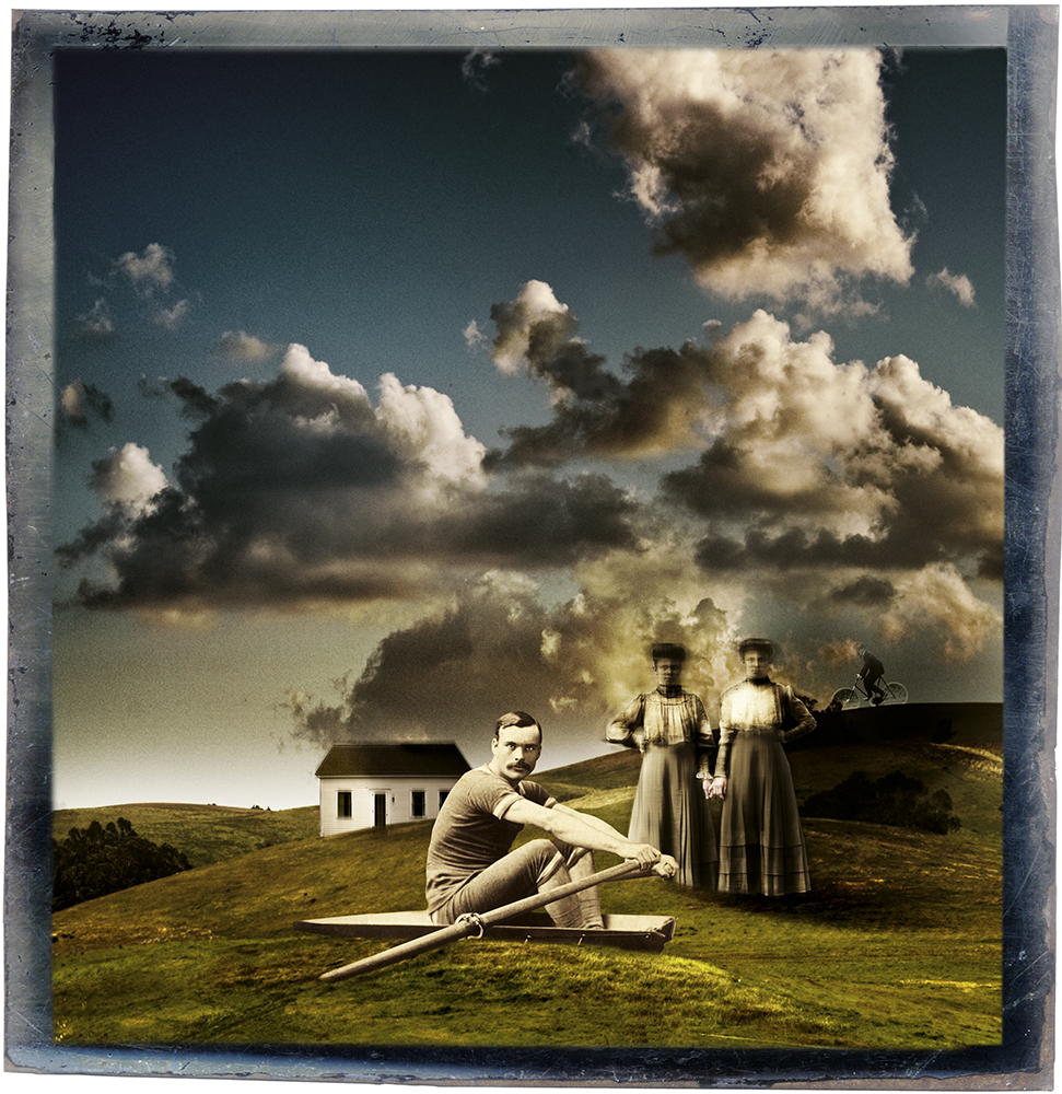 “The Rower, 2010” archival pigment print by Fran Forman (courtesy of the artist and Pucker Gallery, Boston)