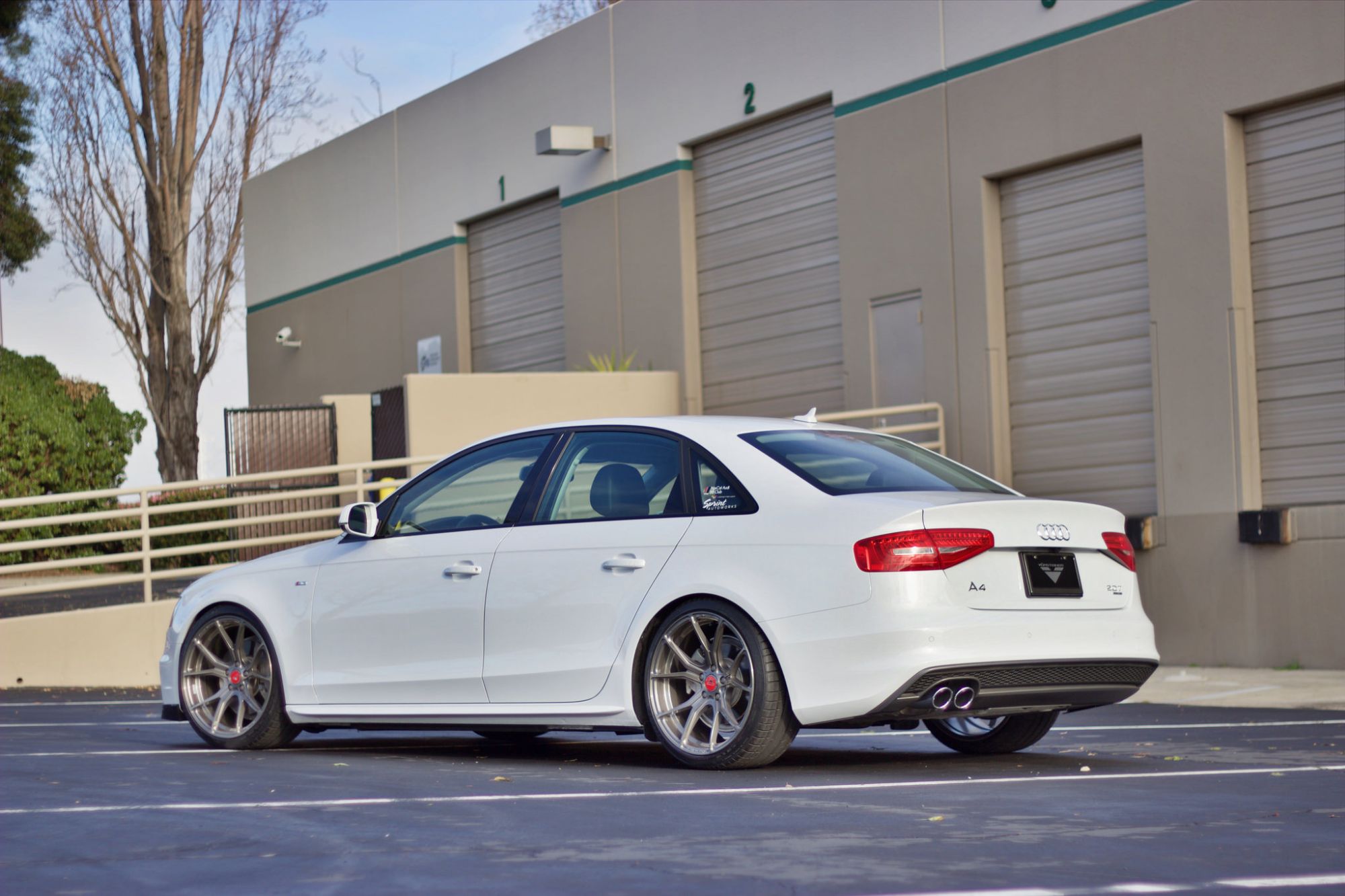With summer practically here, german tuner sport wheels are offering a new upgrade and twist to the old gen. Audi A4 B8 White Vorsteiner V-FF 103 | Wheel Front