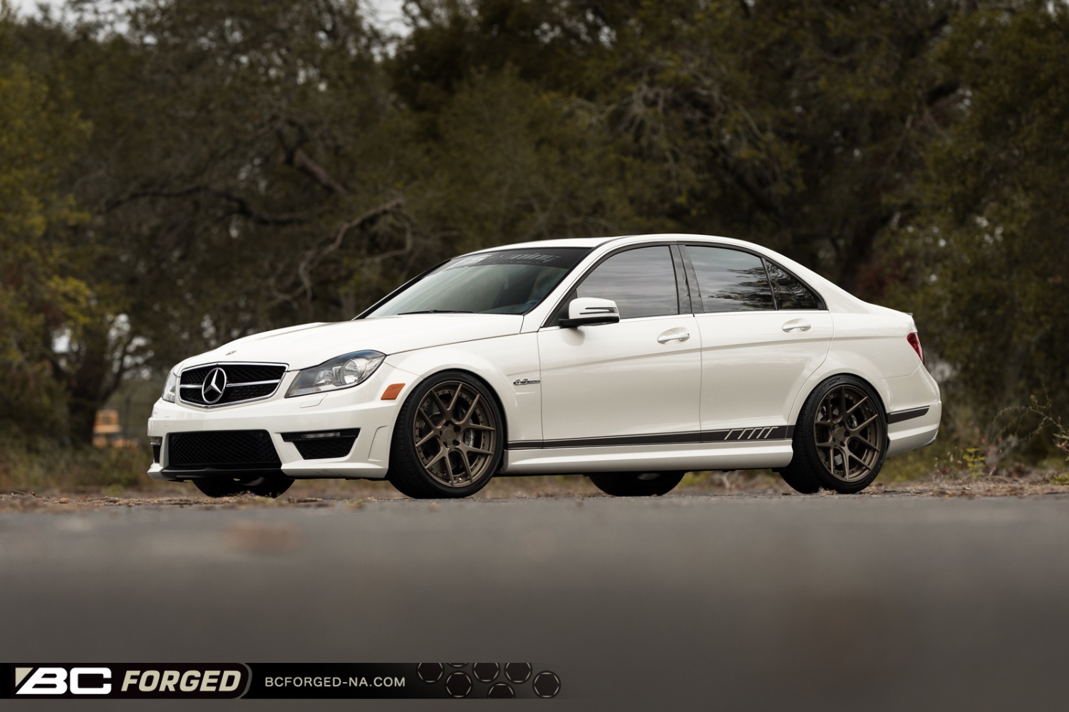 Mercedes-benz c63 w204 white bc forged hcs02s wheel
