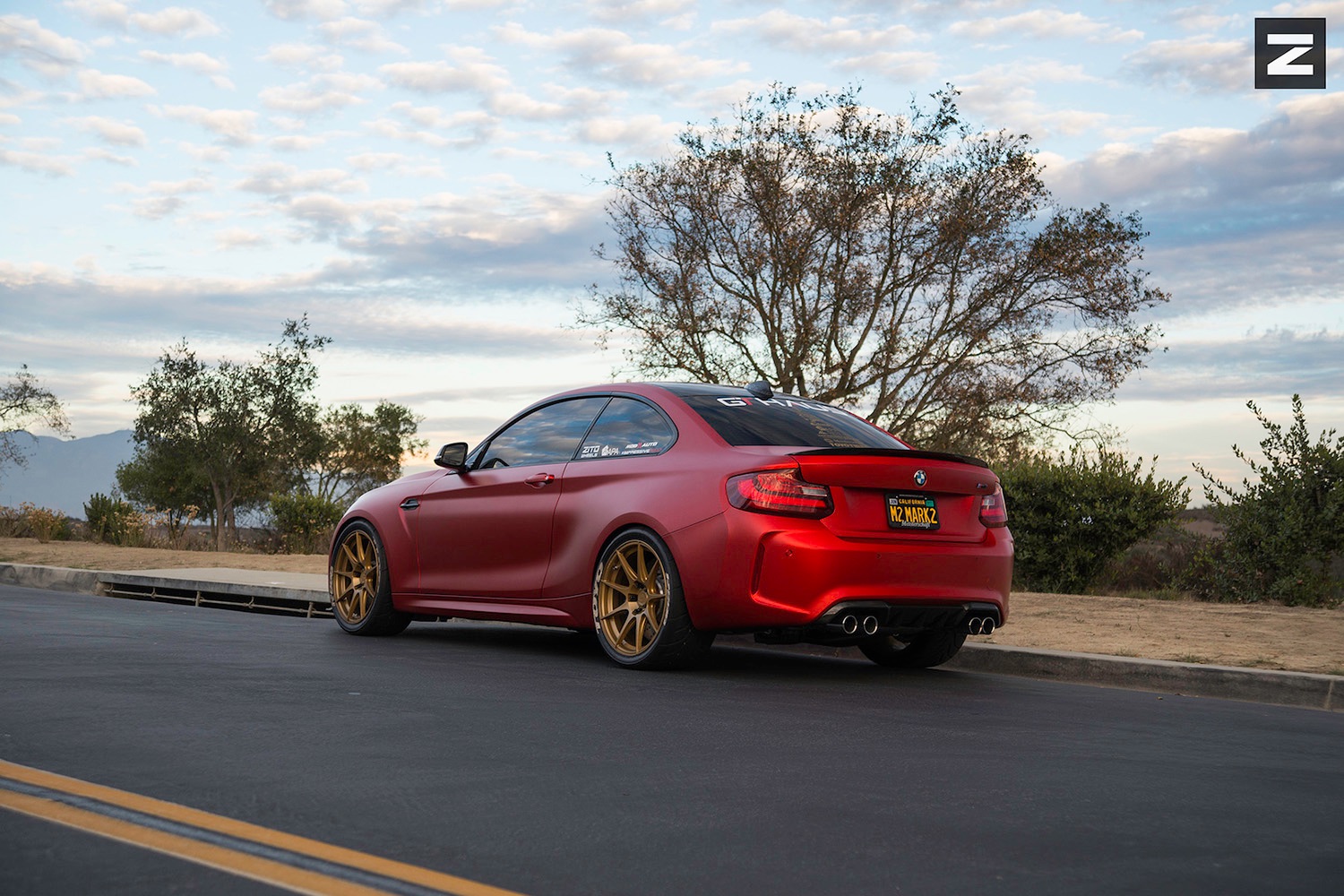 Bmw m2 f87 red zito zf02 wheel