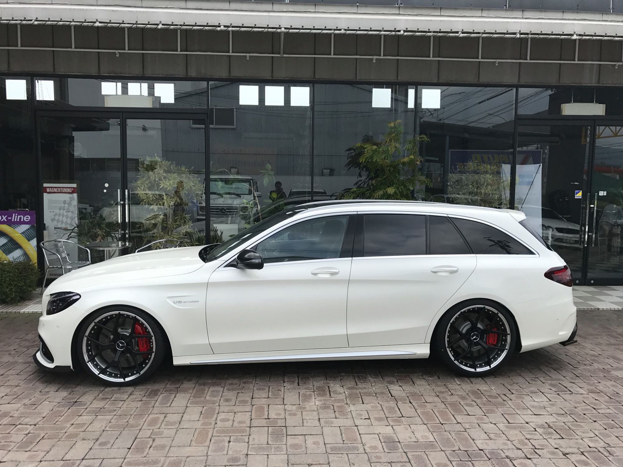 Mercedes-benz c63 amg estate s205 white bc forged ht02s wheel