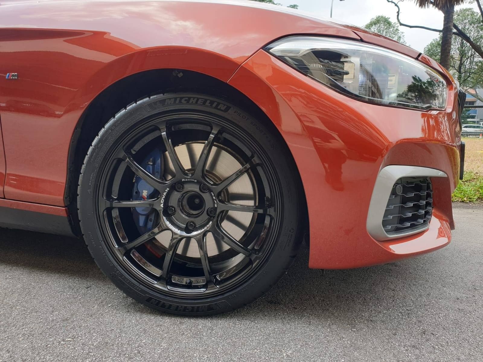 Bmw m140i f20 orange advan rz-f2