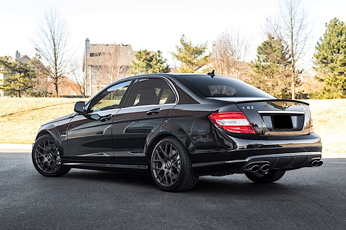 Mercedes-benz c63 amg w204 black tsw nurburgring wheel