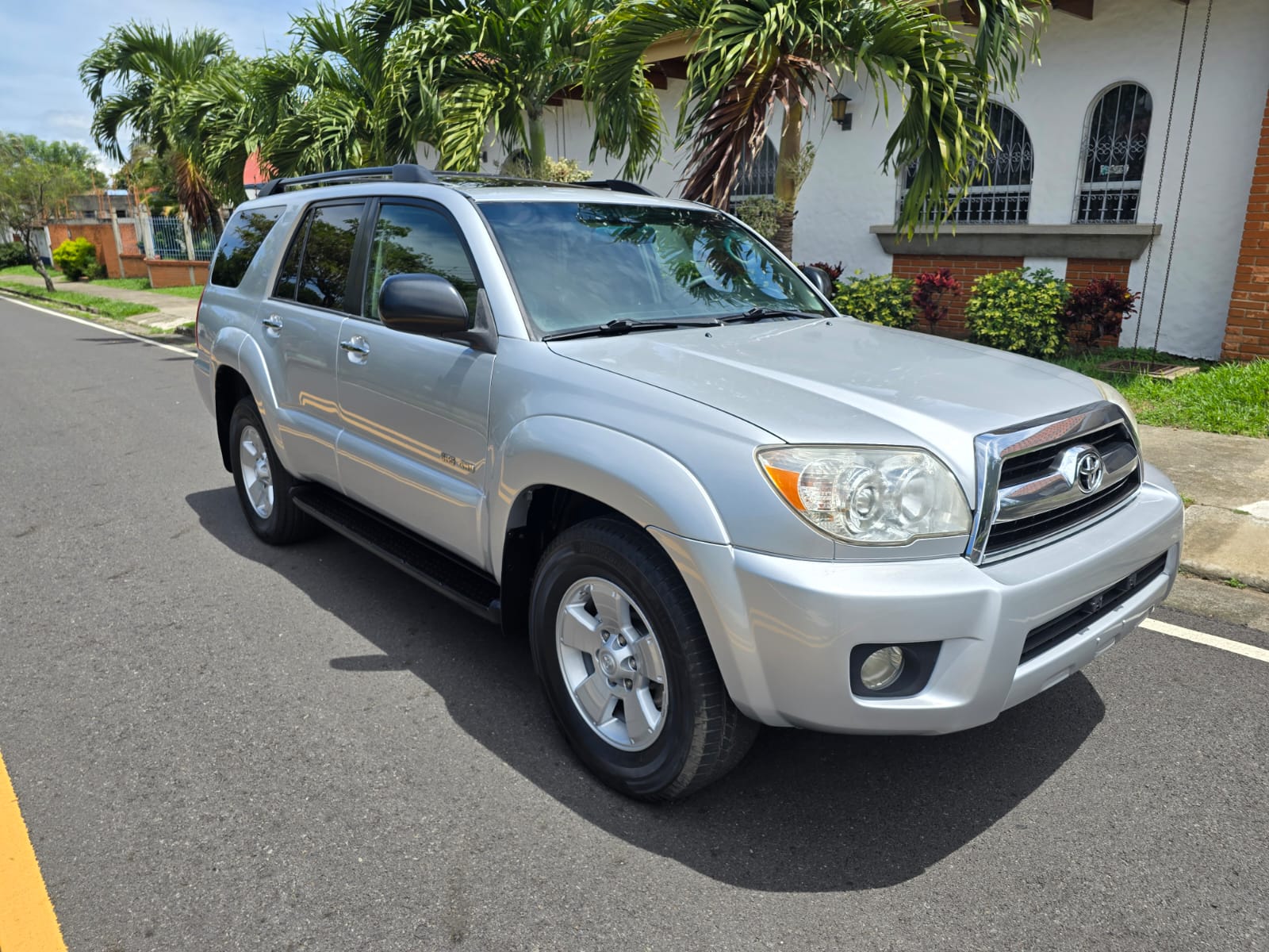 view of 4runner in residential road