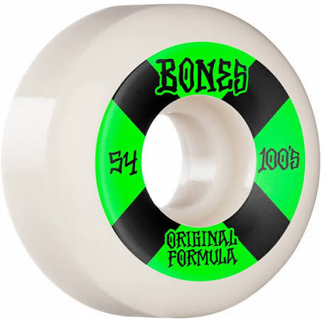 Bones OG Formula IV V5 Sidecut 54mm 100a White Wheels