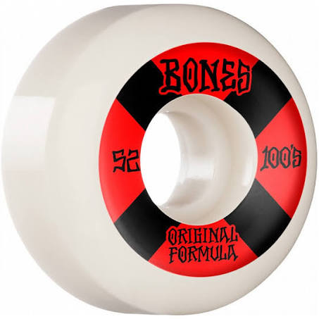 Bones OG Formula 4 V5 Sidecut 52mm 100a White Wheels