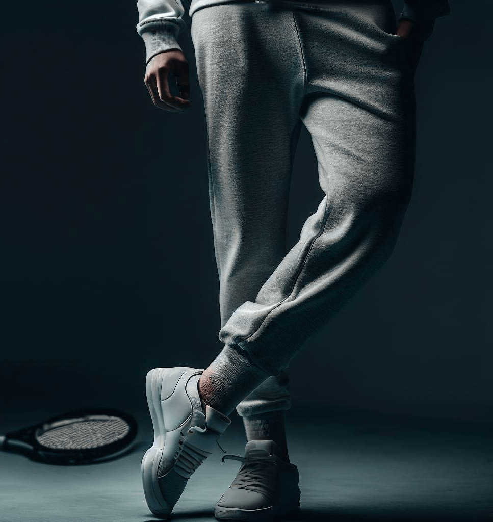 Sweatpants and sneakers