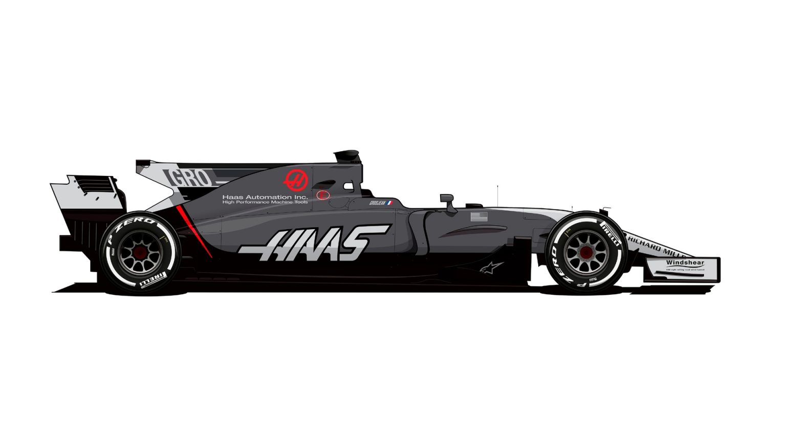 Haas F1 Grey And White Livery Mod For F1 2015 Pc When
