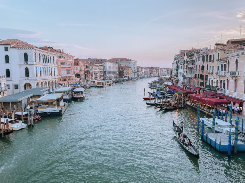 image of the Grand Canal in Venice from Rialto Bridge