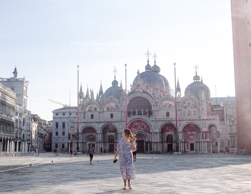 image of early morning in St Mark's Square