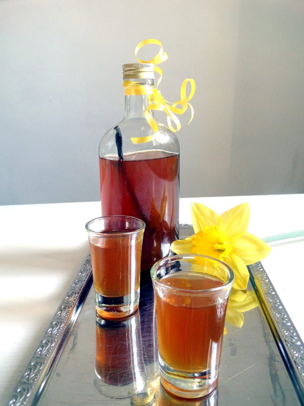 Homemade Vanilla Honey Liquor with Brandy