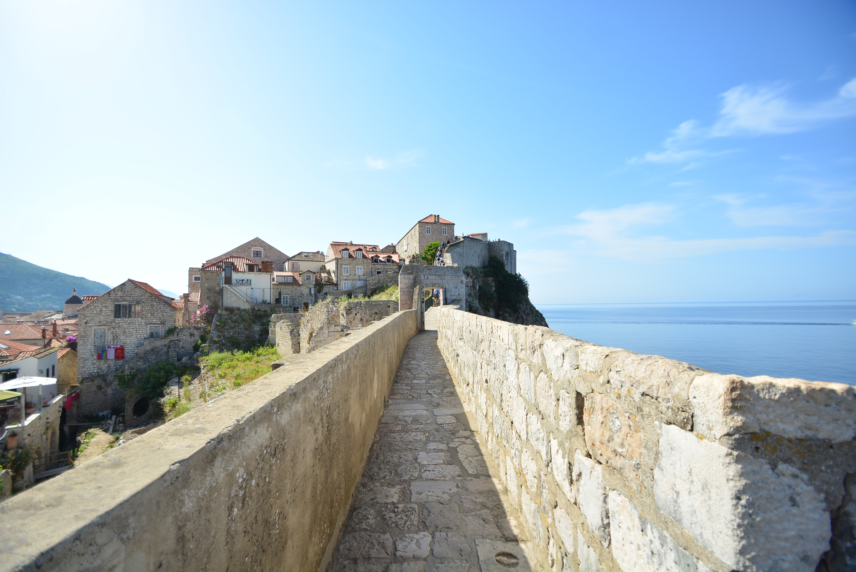 View on the city walls of Dubrovnik.