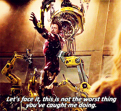 Iron Man getting caught