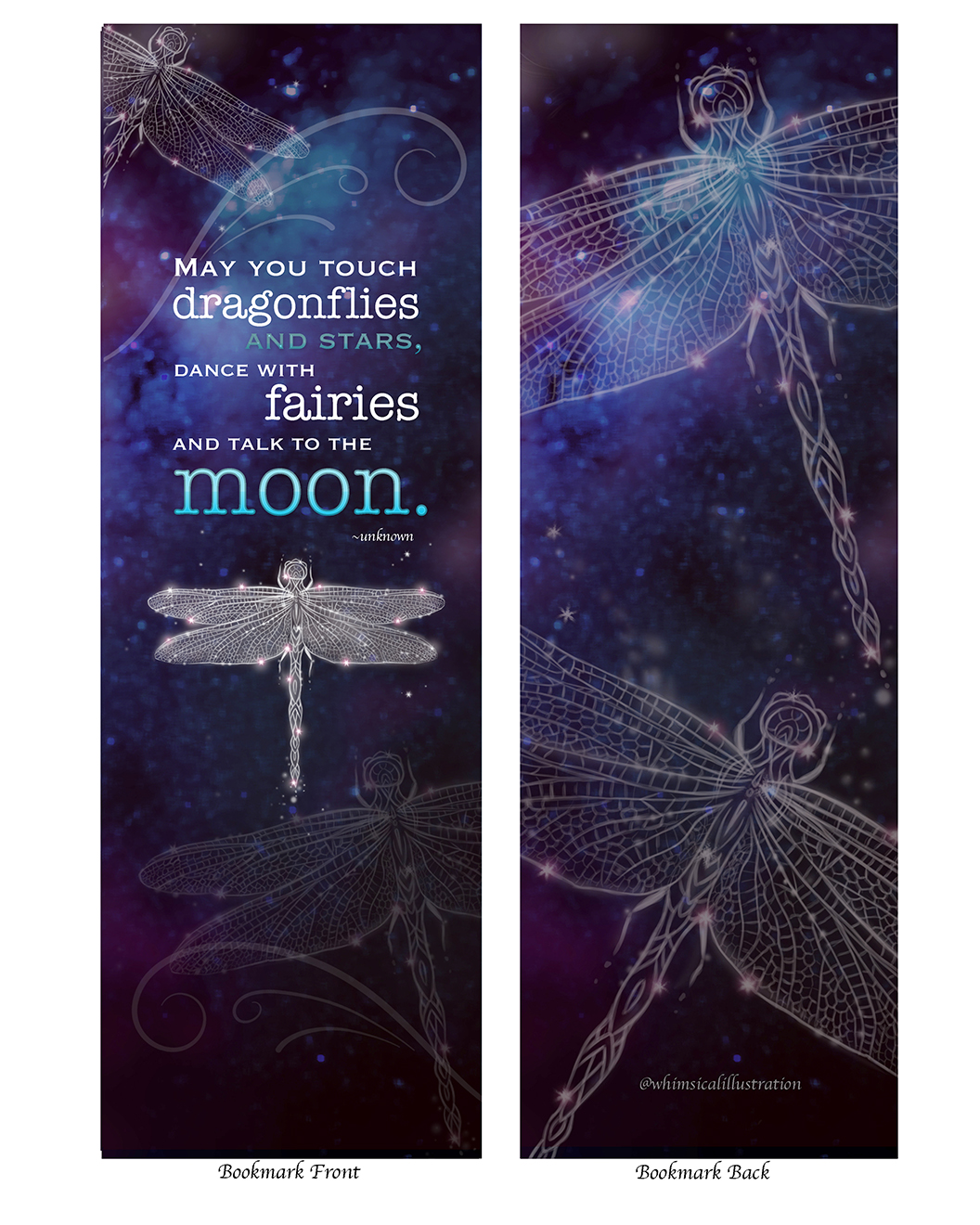 Bookmark Dragonfly Constellation Whimsical Publishing & Illustration