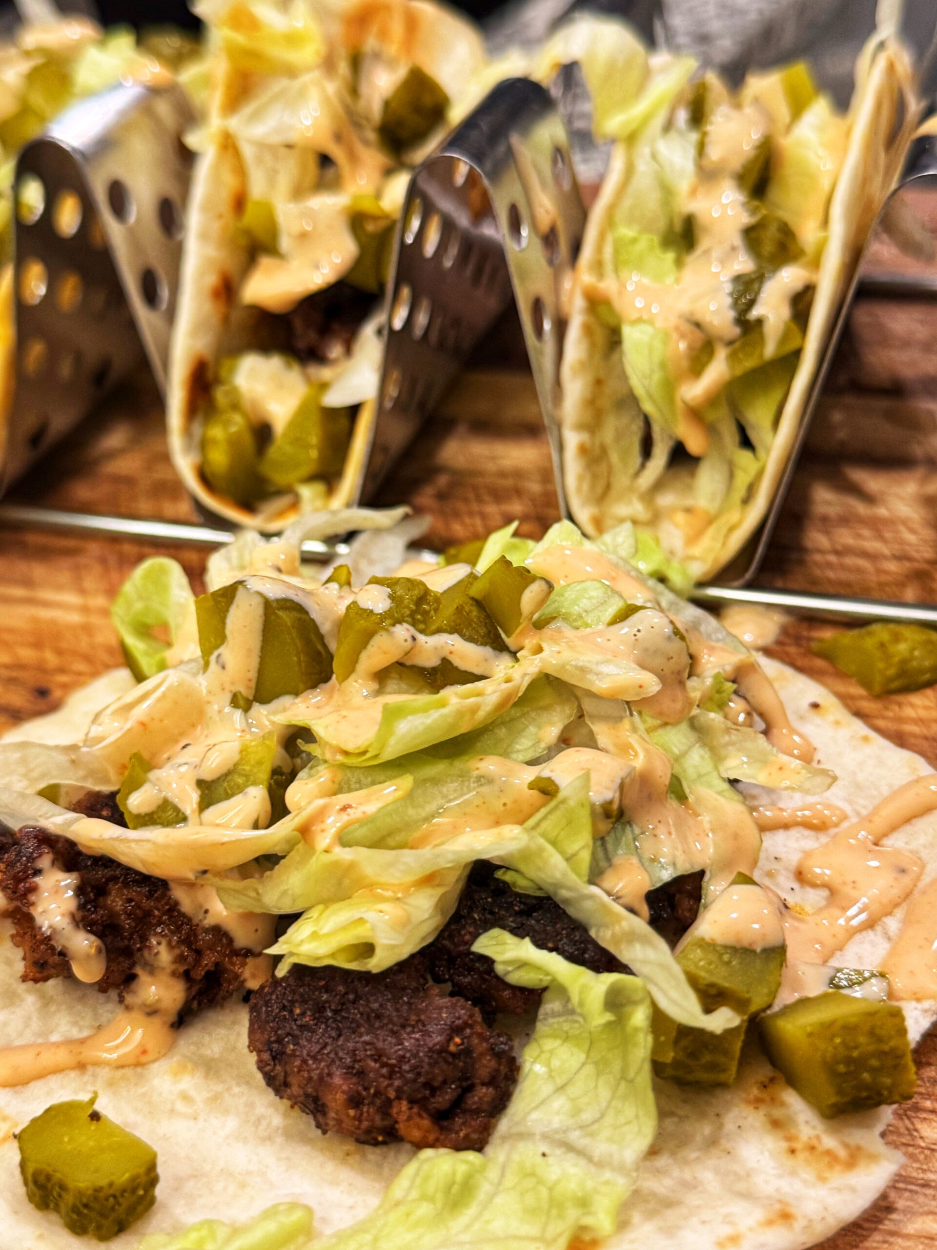 Nashville Hot Beef Tacos