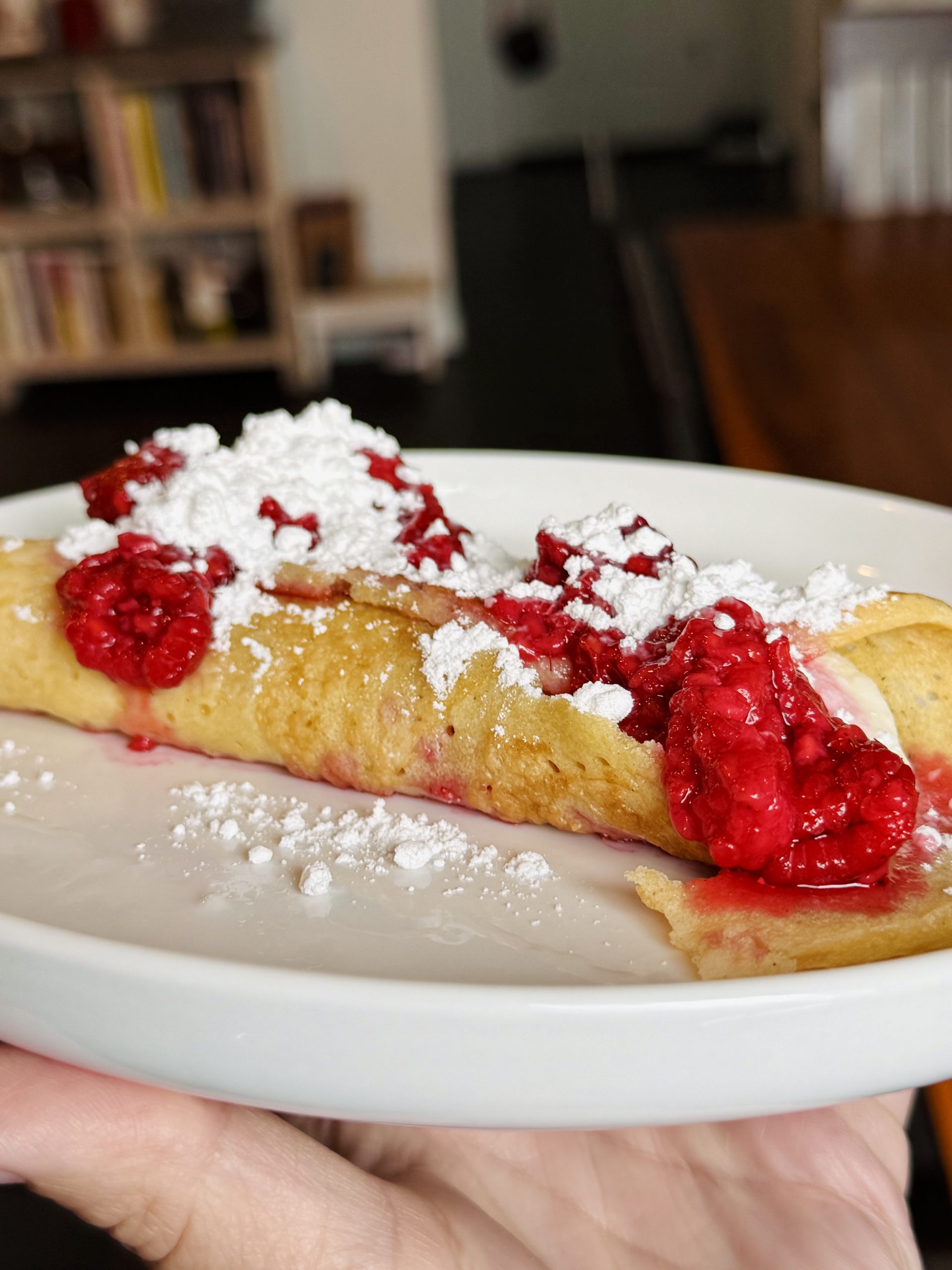 Lemon cream cheese crepes